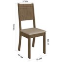 Ver imagem 6 de Conjunto Sala de Jantar Fidelitá Atenas 150cm com 6 Cadeiras Noce/off-white Assento Bege