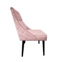 Ver imagem 2 de Cadeira De Jantar Bela Capitone Suede Rosa Bebe com Tachas Dominic Decor