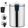Kit 3 Lixeiras Cesto Lixo Inox Banheiro Cozinha 3 e 5 Litros - 2