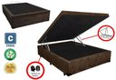 Ver imagem 5 de Cama Box Baú Casal Confort Suede Marrom + Colchão Casal Confort Molas Ensacada 71x138x188