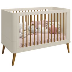 Jogo de Quarto Retrô para Bebê Mila Sapateira Areia Fosco com Madeira - MoveisAqui - 2