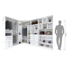 KIT CLOSET 2,00A COM GAVETEIRO E CABIDEIRO M277.B MUNDI MOVEIS - 6