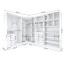 Ver imagem 5 de KIT CLOSET 2,00A COM GAVETEIRO E CABIDEIRO M277.B MUNDI MOVEIS
