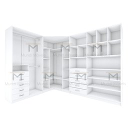 KIT CLOSET 2,00A COM GAVETEIRO E CABIDEIRO M277.B MUNDI MOVEIS - 2