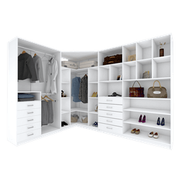 KIT CLOSET 2,00A COM GAVETEIRO E CABIDEIRO M277.B MUNDI MOVEIS - 1