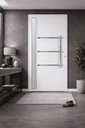 Ver imagem 2 de Porta de Giro Alumínio Branco Lambril c/Visor Lateral e Friso Px 80cm Maxx - 210x80 - Direita