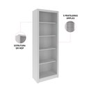 Ver imagem 4 de Estante para Livros 60cm Multiuso 5 Prateleiras Mily T02-D'Rossi