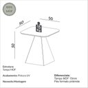 Ver imagem 3 de Mesa de Canto Base Pirâmide 50cm 100% MDF 2026 Marrom