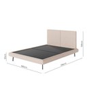 Ver imagem 2 de Cama Amsterdã Casal/queen com Cabeceira Moderna Com Pé Eucalipto Linho