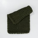 Ver imagem 2 de Manta Peseira de Tricot Solteiro/sofá 0,60x1,50m, Cor Musgo - Magma Cotton