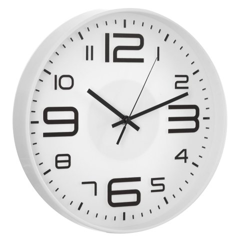 Relógio De Parede Decorativo Silencioso 30 Cm / REL-593 PGB Relógio de Parede 593 Branco