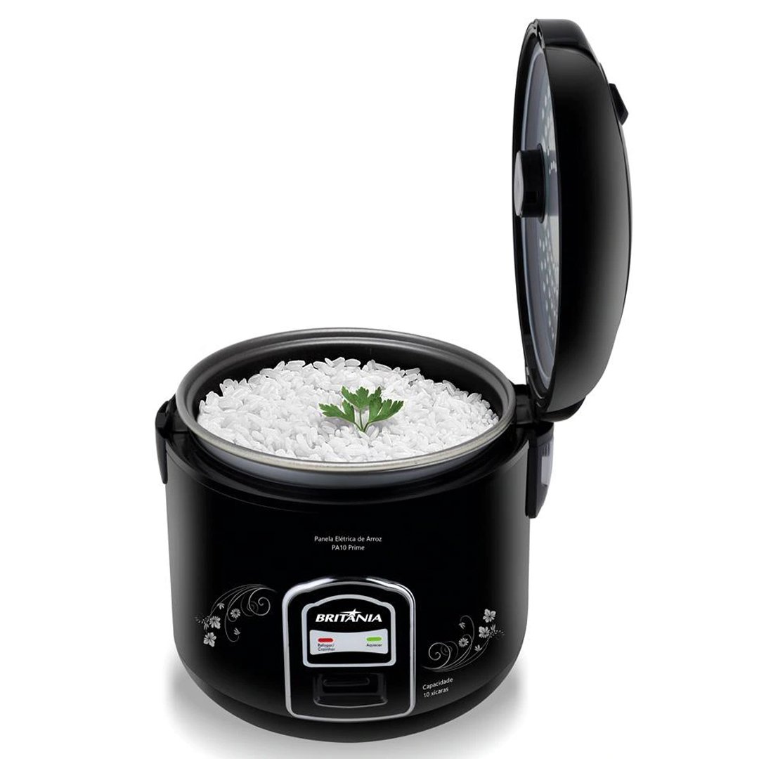 Panela Elétrica de Arroz e Legumes Britânia PA10 Prime com Aquecimento Automático Preta 220V - 6