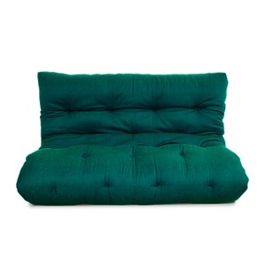 Futon 02 Lugares Slim 128x188x10cm - Cor Verde FUTON BRASIL
