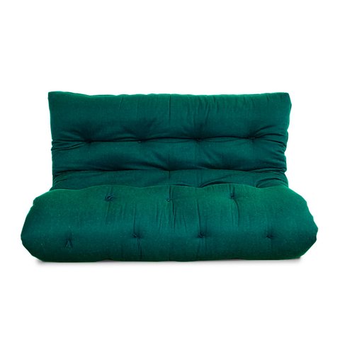 Futon 02 Lugares Slim 128x188x10cm - Cor Verde FUTON BRASIL