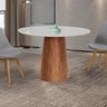 Mesa De Jantar Cone Com Tampo Redondo De Vidro 100cm - Off White Off White - 2