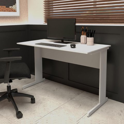 Mesa Escrivaninha de Estudos 120cm X 60cm Pé Metal F5 Office