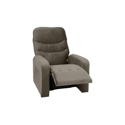 Poltrona Reclinável Punto 1 Lugar Veludo Capuccino Matrix - 2