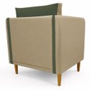Ver imagem 4 de Poltrona Decorativa Aviv para Sala Escritório Recepção Luxo Linho Premium Easy Clean Corino Premium
