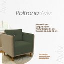 Ver mais imagens de Poltrona Decorativa Aviv para Sala Escritório Recepção Luxo Linho Premium Easy Clean Corino Premium