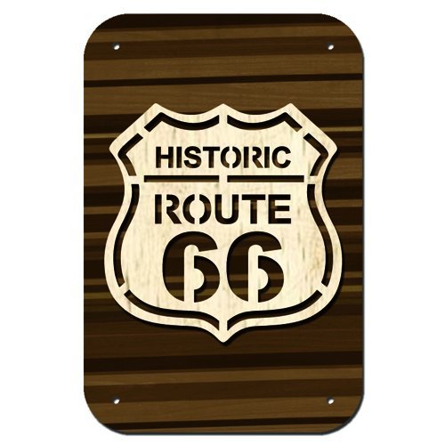 Quadro Placa Decorativa 3d Historic Route 66