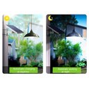 Ver imagem 7 de Lustre Solar Luminaria Pendente Lampada Led Casa Quintal Jardim Garagem Ar Livre Iluminaçao Resisten