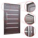 Ver imagem 3 de Porta Pivotante Alumínio Lamb.Premium c/Pux.e.Elite Marrom Corten 240x150 Brimak