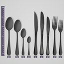 Ver imagem 2 de Kit C/ 12 Colheres de Mesa Elite Glamour Black