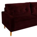 Ver imagem 3 de Sofá 3 Lugares Living 1,96M Veludo Vinho Copenhague Shop JM
