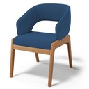 Ver imagem 5 de Kit 05 Cadeiras de Jantar e Estar Living Estofada Lince L02 Suede Azul Marinho - Lyam Decor