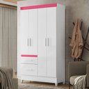 Ver imagem 1 de Guarda Roupa Solteiro Madri 4 Portas Branco Flex Moval