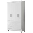 Ver imagem 7 de Guarda Roupa Solteiro Madri 4 Portas Branco Flex Moval