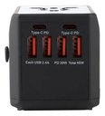 Ver imagem 4 de Adaptador Universal de Viagem 36w 4 Usb e 2 Usb-c Portátil