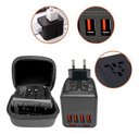 Ver imagem 1 de Adaptador Universal de Viagem 36w 4 Usb e 2 Usb-c Portátil