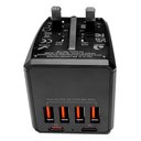 Ver imagem 2 de Adaptador Universal de Viagem 36w 4 Usb e 2 Usb-c Portátil