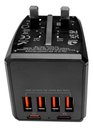 Ver imagem 2 de Adaptador Universal de Viagem 36w 4 Usb e 2 Usb-c Portátil