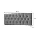 Ver imagem 2 de Cabeceira Para Cama Casal Capitonê 1,40 Estofada Suede Cinza - Rede Móveis