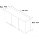 Ver imagem 3 de Armário Aéreo de Cozinha 3 Portas Gaia  Móveis
