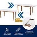 Ver imagem 4 de Mesa Extensível Oval 2,0m Aberta Tiê CabeCasa MadeiraOriginals Marrom