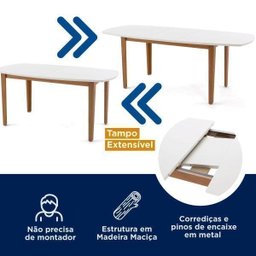 Mesa Extensível Oval 2,0M Aberta Tiê Cabecasa Madeiramadeira - 4