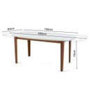 Ver imagem 3 de Mesa Extensível Oval 2,0m Aberta Tiê CabeCasa MadeiraOriginals Marrom