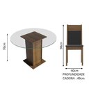 Ver imagem 7 de Conj. Mesa Tampo De Vidro 4 Cadeiras Rustic/Preto
