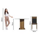 Ver imagem 6 de Conj. Mesa Tampo De Vidro 4 Cadeiras Rustic/Preto