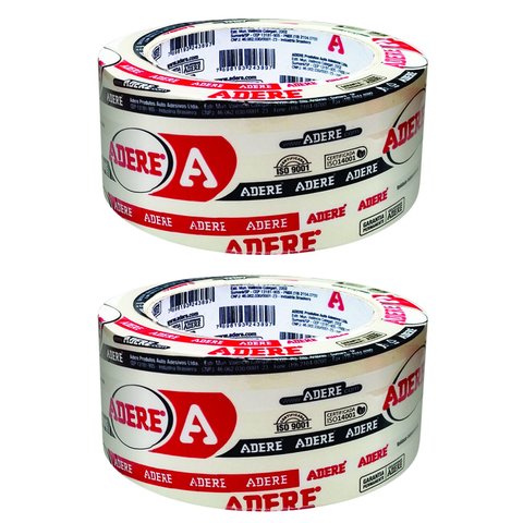 Fita Crepe 48mmx50 Metros Uso Geral 423 com 2 Peças Adere 48x50