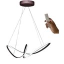 Ver imagem 1 de Lustre Led Infinity Moderno 40w 58 Cm Preto C/ Controle