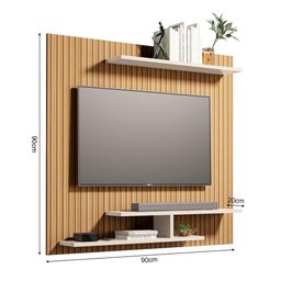 Painel Suspenso Osiris para Tv 32 Polegadas Ripado/off-white - 3