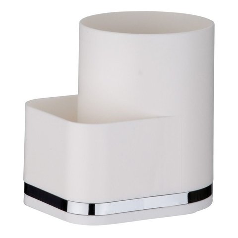 Suporte Organizador Pia Esponja Porta Detergente 1253 Future Cor Branco Prateado Chique
