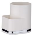 Ver imagem 1 de Suporte Organizador Pia Esponja Porta Detergente 1253 Future Cor Branco Prateado Chique