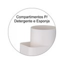 Ver imagem 4 de Suporte Organizador Pia Esponja Porta Detergente 1253 Future Cor Branco Prateado Chique
