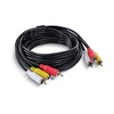 Ver imagem 1 de Cabo de Vídeo Composto 3 Rca Macho para 3 Rca Macho 28awg Puro Cobre 2 Metros - P3r-2