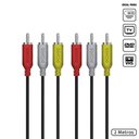 Ver imagem 2 de Cabo de Vídeo Composto 3 Rca Macho para 3 Rca Macho 28awg Puro Cobre 2 Metros - P3r-2